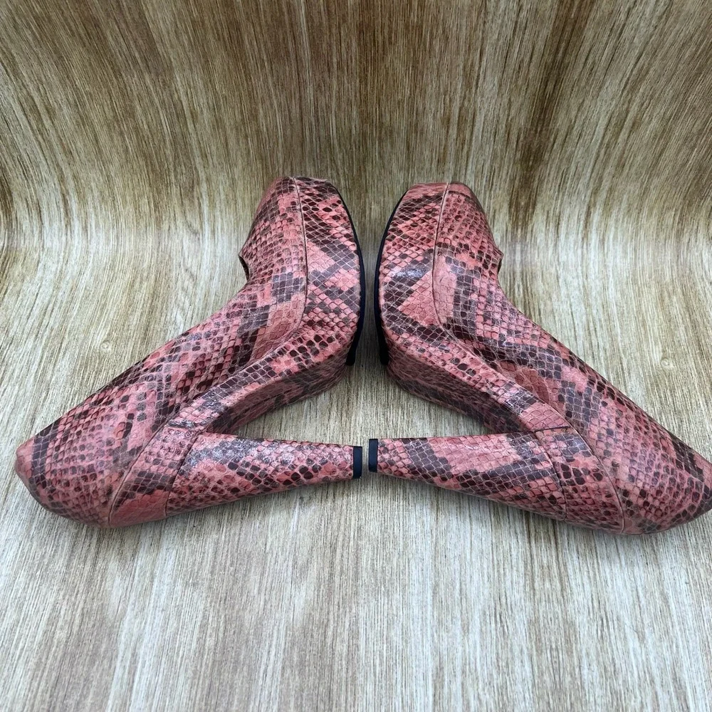 Stella McCartney Corinne Platform Pumps Womens Size 8 EU 38 Pink Snakeskin Heels
